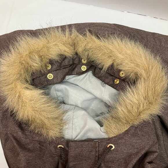Volcom Womens Brown Tribute Parka Thermonite Snowboard Ski Long Coat Size M - Picture 4 of 16